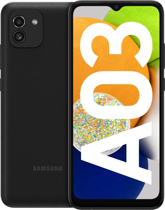 Samsung Galaxy A03 (64 GB, Black, 6.50", Dual SIM, 48 Mpx, 4G)