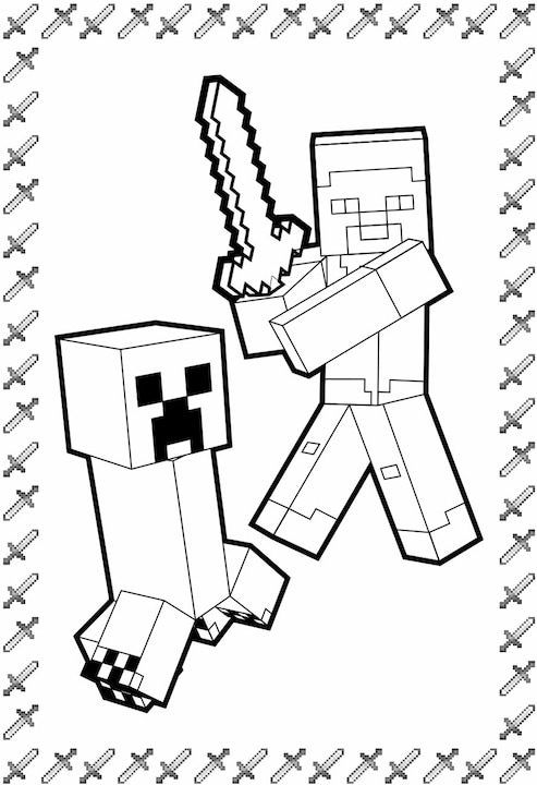 Actual product image Minecraft Sticker and colouring fun