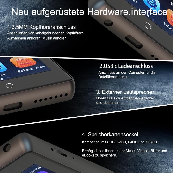 Actual product image Shenzhen MP3-Player mit Bluetooth und Touchscreen (64 GB)