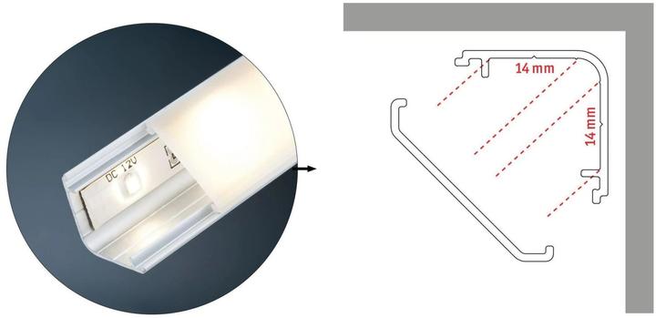 Image du produit Paulmann Diffuseur de profil (Argent, 100 cm, Intérieur)