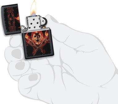 Actual product image Zippo Anne Stokes Burning Skull