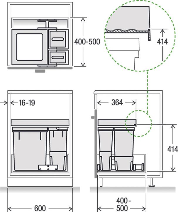 Produktbild Müllex Abfall-Einsatzsystem X-LINE X60 L5 Premium (40 l)