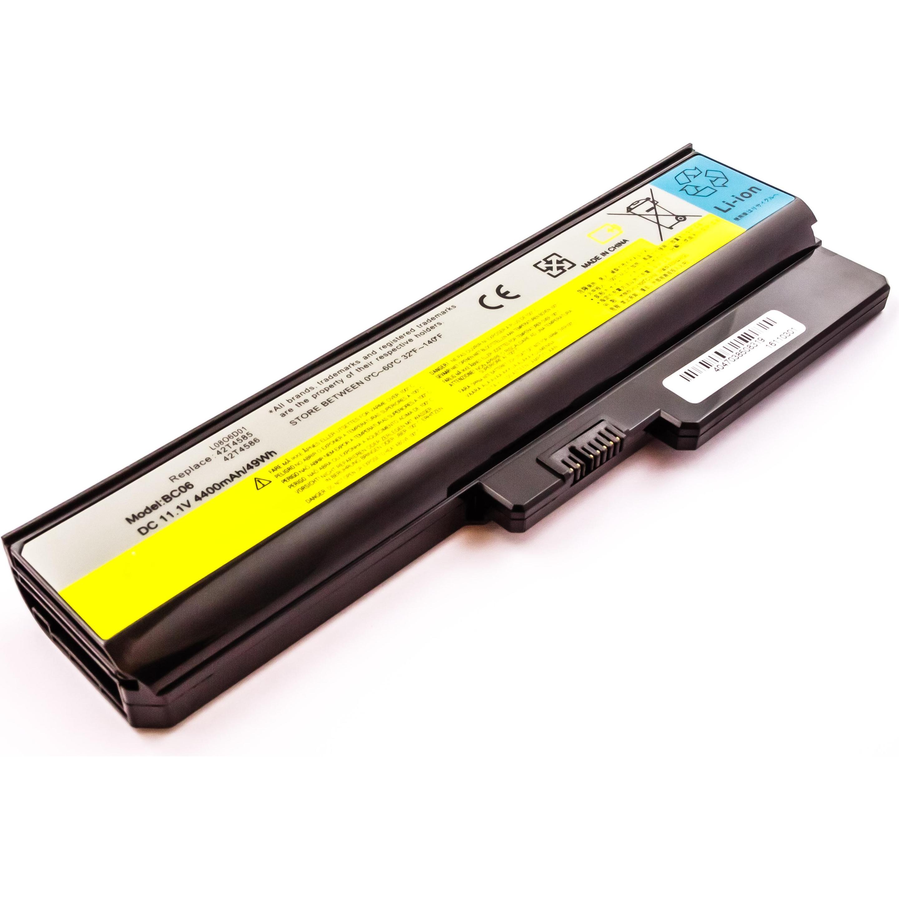 AGI Li-Ion 4400mAh - Akku (1 Zellen, 4400 mAh), Notebook Akku, Schwarz