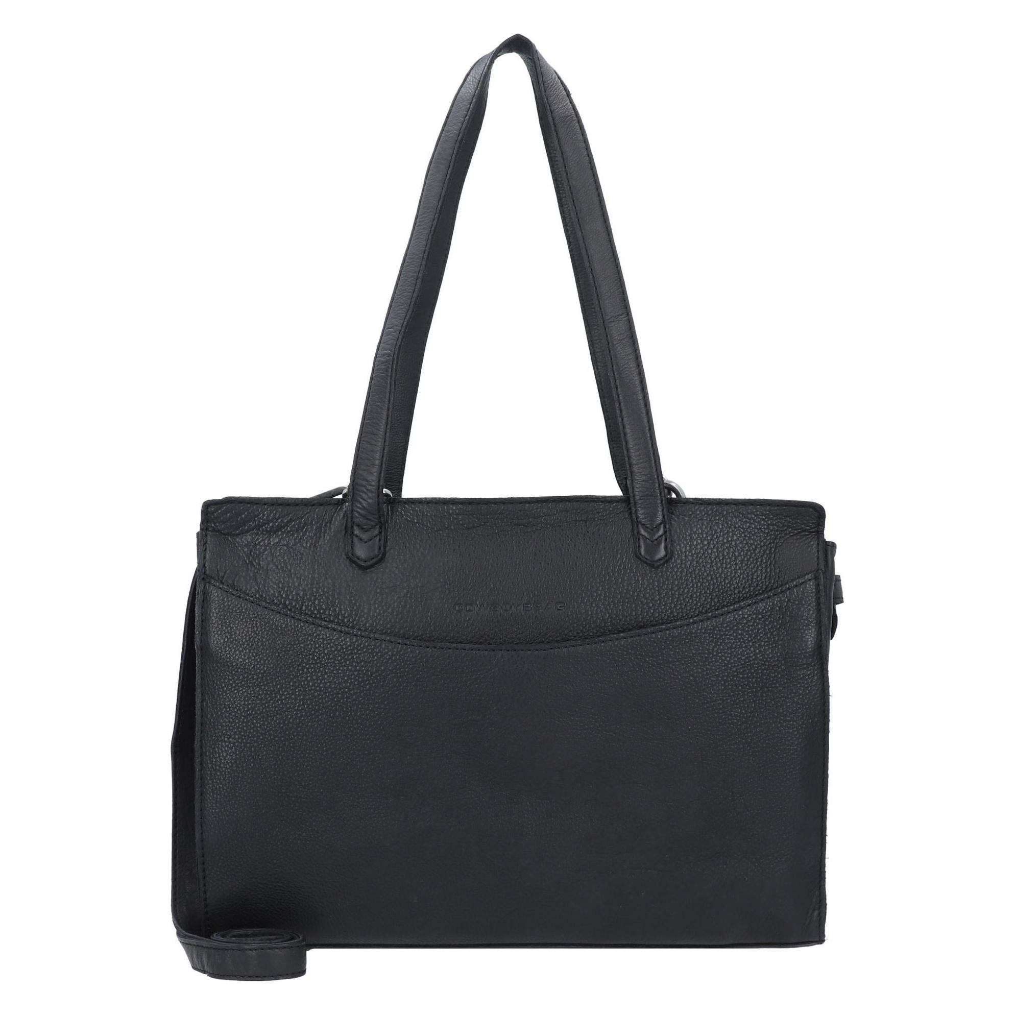 Cowboysbag Elston Schultertasche Leder 34 Cm (13"), Notebooktasche, Schwarz