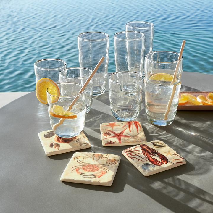 Actual product image Loberon Untersetzer 4er Set Celorin bunt (4x, Glass coaster)