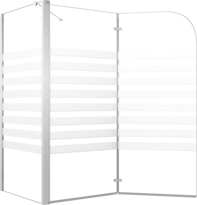 Produktbild vidaXL Badewannenfaltwand (120 cm, 68 cm, 130 cm)