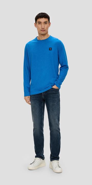 Produktbild s.Oliver T-Shirt Meliertes Langarmshirt (S)