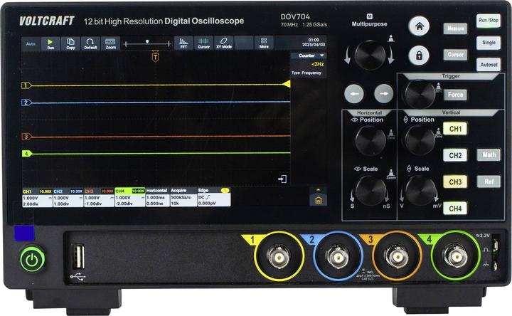 Actual product image Voltcraft DOV704 Digital oscilloscope (CAT II, Oscilloscope)