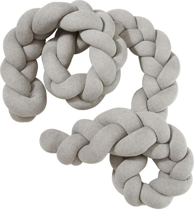 Actual product image nordic coast company Bed Snake Braided Knitted Grey XL