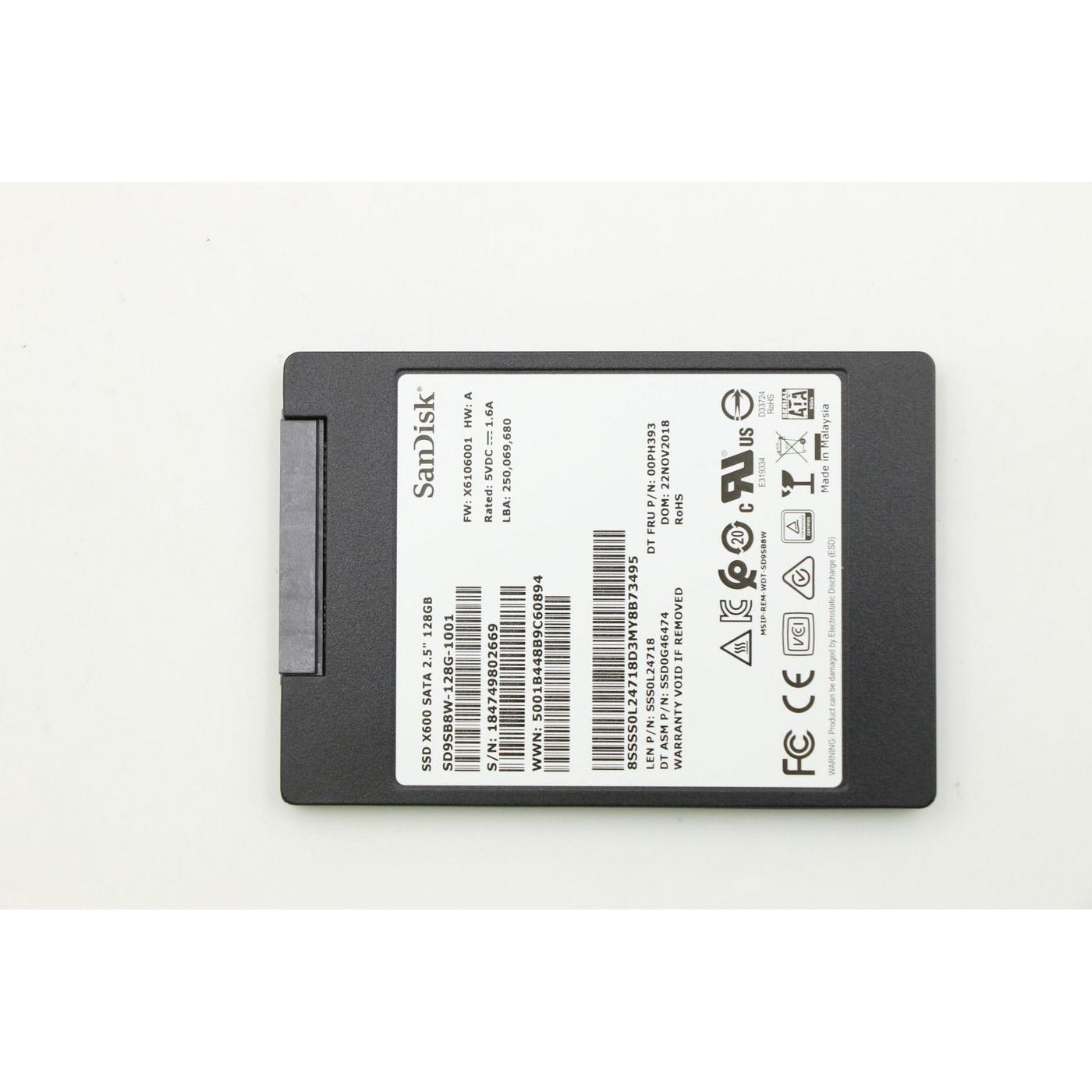 Lenovo SSD ASM 128GB 2.5 7mm SATA6G (128 GB, 2.5"), SSD