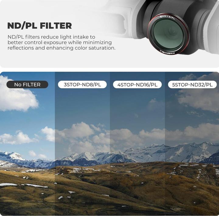 Actual product image Freewell Neo 2 Magnetic ND/PL Filters Bright Day (Drone filters, DJI Neo 2)