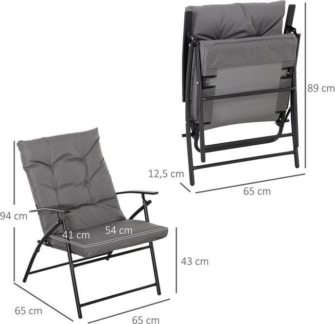 Actual product image Swisshandel24 Campingstuhl faltbarer Gartenstuhl mit Metallrahmen für Pool, Strand Grau