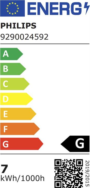 Energy Label Philips Hue Giant BT (E27, 550 lm, 1 x)