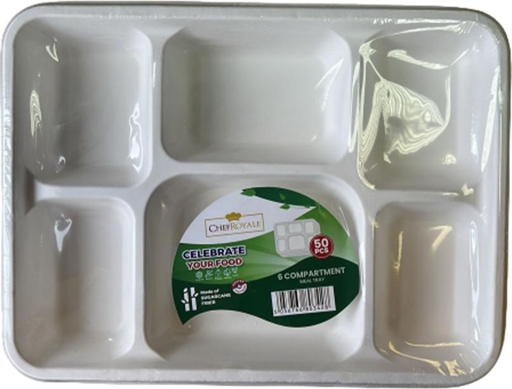 Produktbild UDL 6 Fächer PartyTeller Bagasse 50erPack (50 x)