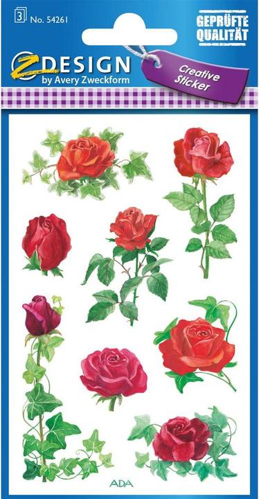 Produktbild Z-Design Aufkleber Rosen Efeu (24 Sticker)
