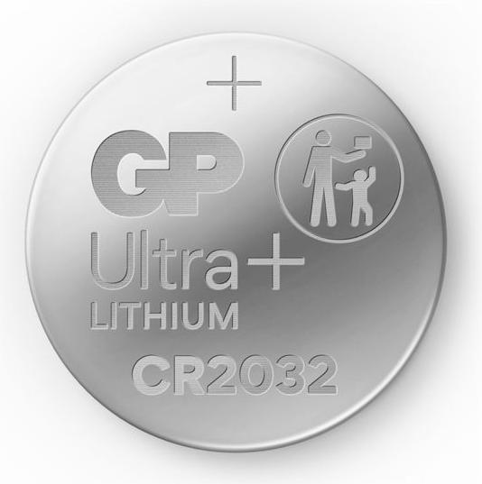 Actual product image GP Batteries Knopfzelle CR2032, 3V,2Stk. Lithium, 2-er Blister, DL2032 (2 pcs., CR2032, 220 mAh)