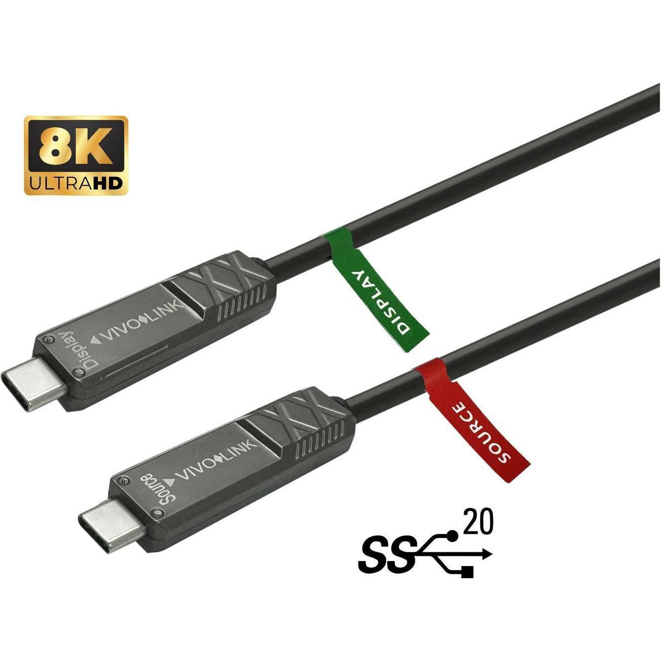 Vivolink USB-C to USB-C Cable 12.5m (12.50 m, USB 3.2 Gen 2), USB Kabel