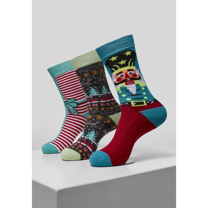 Produktbild Urban Classics Christmas Nutcracker Socks 3-Pack (3er Pack, 35 - 38)