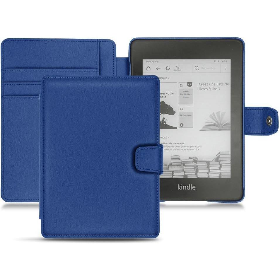 Noreve Lederschutzhülle Wallet (Kindle Paperwhite 2018), eReader Zubehör, Blau