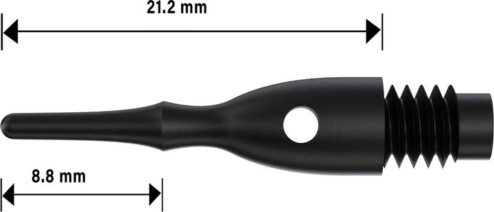 Actual product image Bull's Mega Point Tips Short 6mm(2BA)