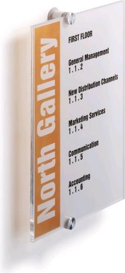 Image du produit Durable Plaque de porte Plaque en cristal A4