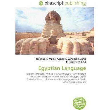 Egyptian Language, Fachbücher von Agnes F. Vandome, Frederic P. Miller, John McBrewster