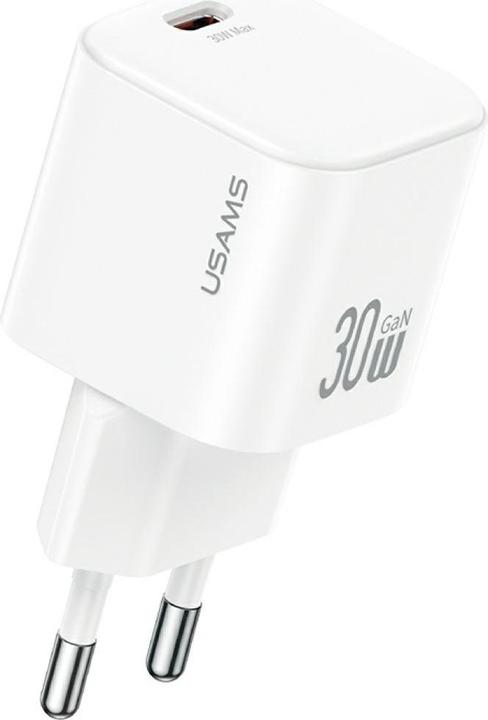 Produktbild Usams Wall Charger JO Series CC262 30W USB-C + 1m USB-C/Lightning Cable White (30 W, 1 Port)