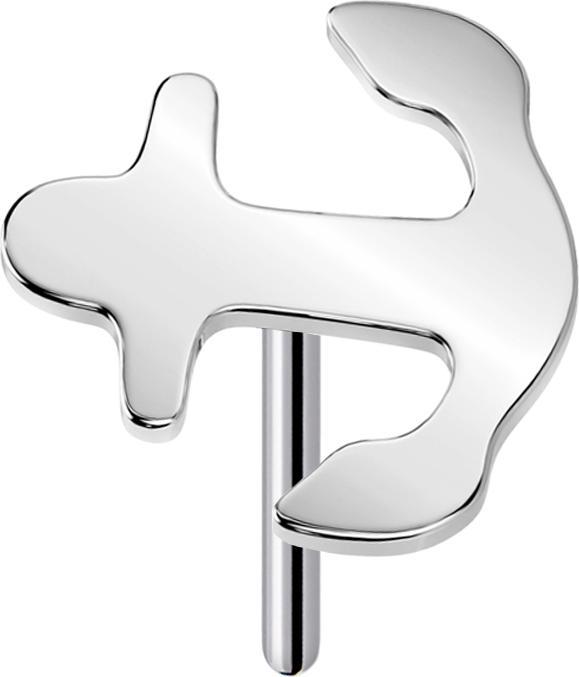 Actual product image Star Piercing Threadless Anker silber (without brass, Titanium)