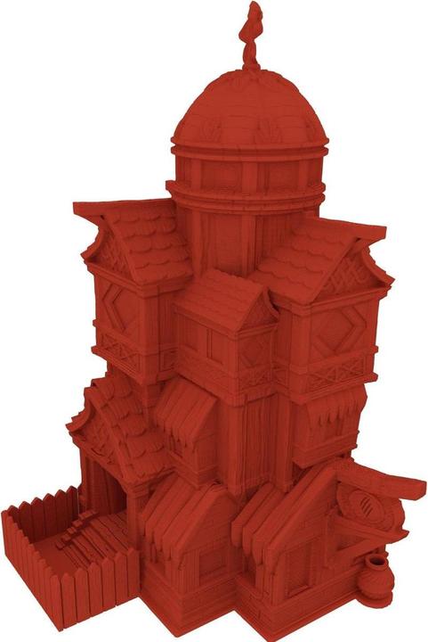 Produktbild Feldherr Fates End Würfelturm Cat Folk kirschrot 3D gedruckt 30cm (Kunststoff)