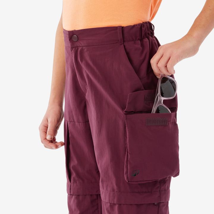 Immagine prodotto Quechua Zip-Off-Hose Kinder Gr. 123–172 Wandern - MH500 bordeaux