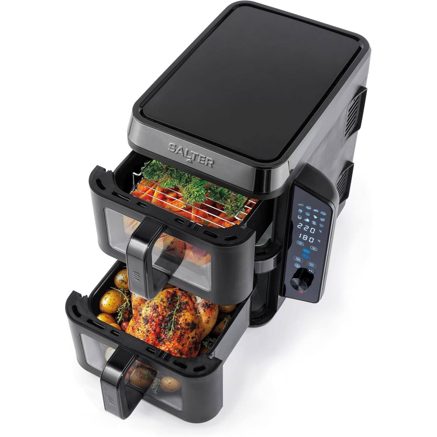 Salter SAL Heissluftfritt.Verticook 9l, Friggitrice, Nero