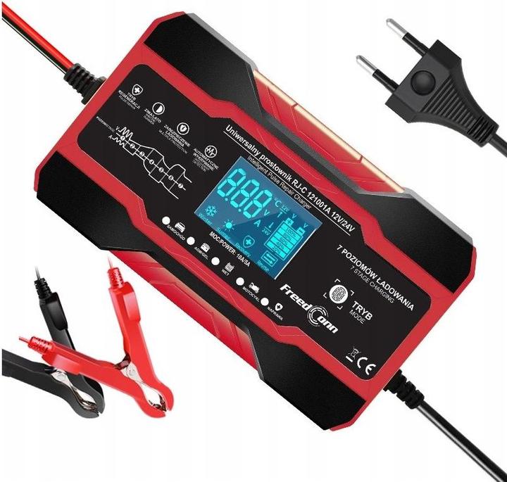 Actual product image RJ Tianye Prostownik akumulatorowy RJ-C 121001A 12V 10A /24V 5A (12V, 24V, 10 A)