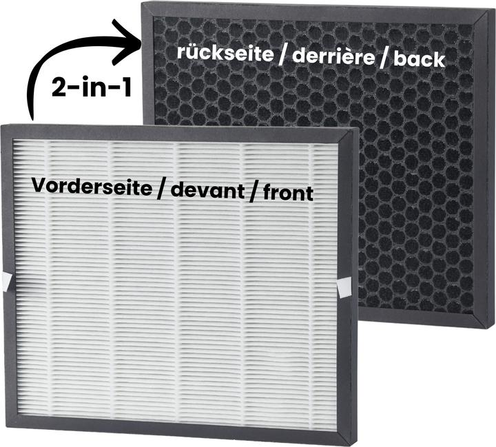 Produktbild ecofort ecoQ 2in1 HEPA/Aktivkohlefilter für 20L/25L Energy Saver Complete (2 Stk.) (2 x)