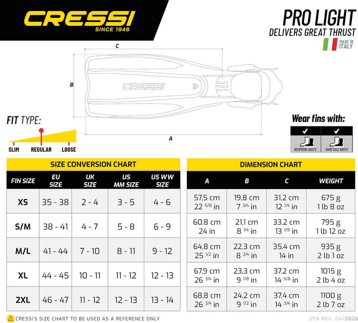 Actual product image Cressi Pro Light (37 - 39, XS/S)