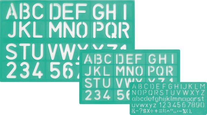 Actual product image Linex Font stencil set (30 mm)