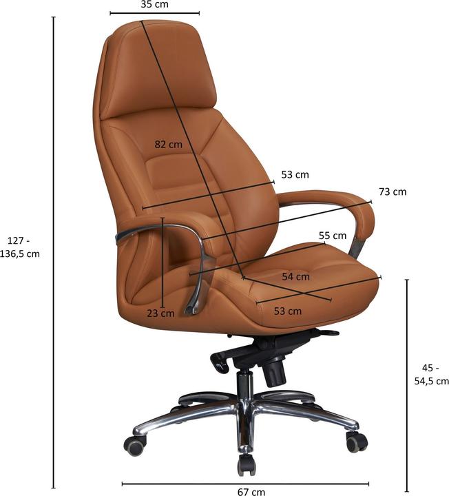 Actual product image FineBuy Executive chair cover genuine leather