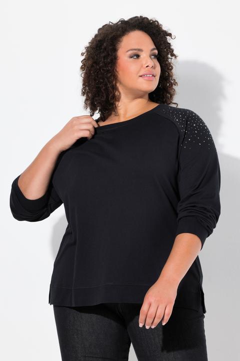 Produktbild Ulla Popken Sweatshirt, Ziernieten, Oversized, Rundhals, Langarm (58)