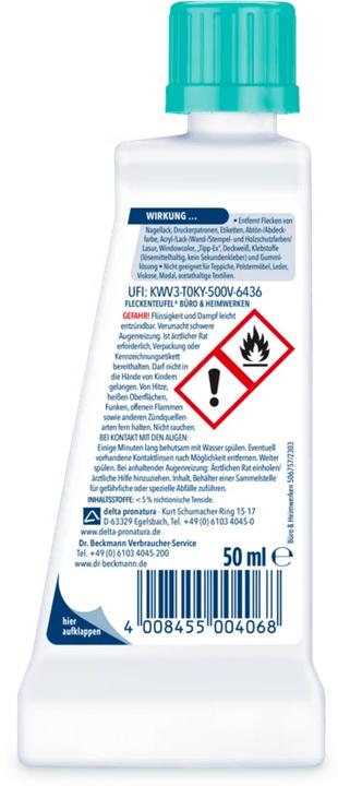 Produktbild Dr. Beckmann Dr.Beckmann Fleckenteufel Büro & Heimwerken (50ml) (Flüssigwaschmittel)