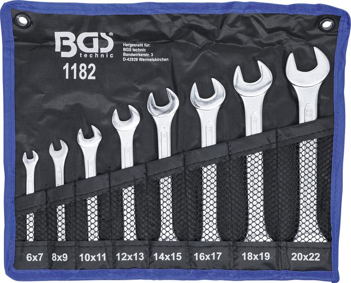 Produktbild BGS Doppel-Maulschlüssel-Satz (12 mm, 14 mm, 16 mm, 10 mm, 18 mm, 8 mm, 20 mm)