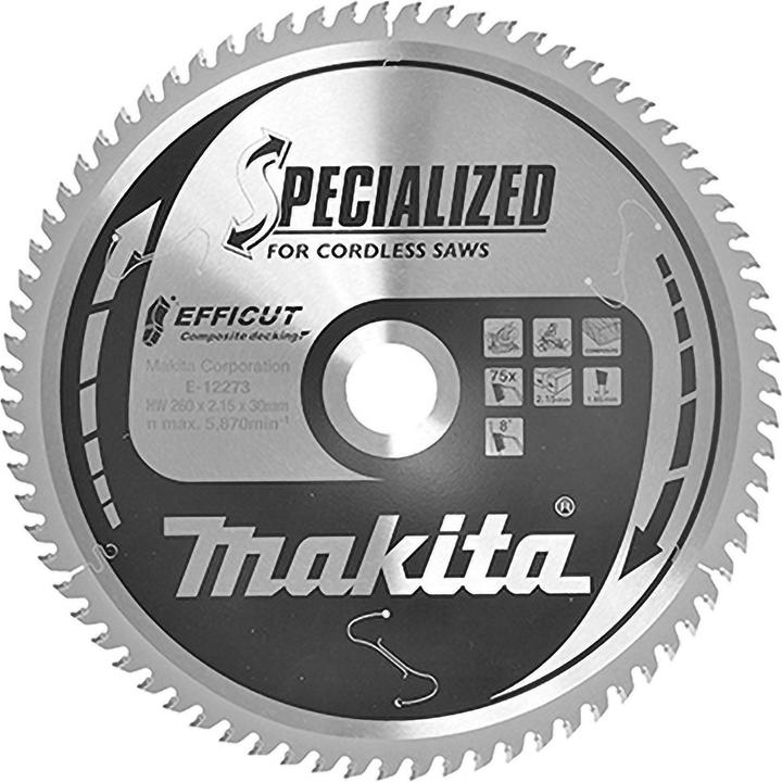 Actual product image Makita Saw blade 260x2,15x30, 75Z EFFICUT