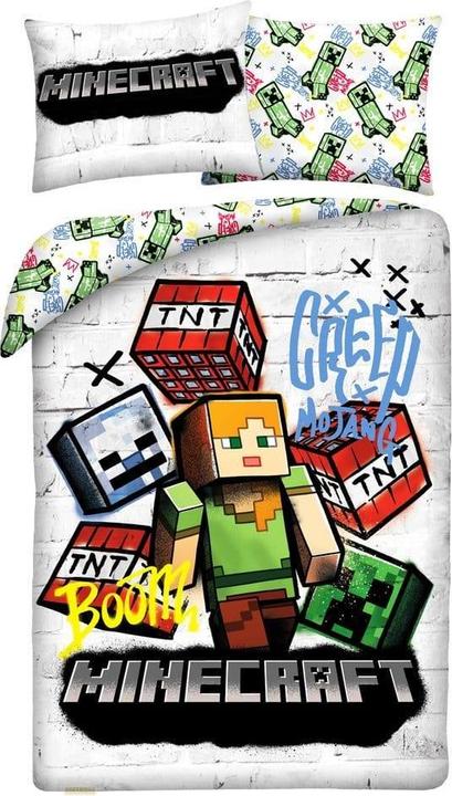 Halantex Minecraft parure de lit Ver. 11 140 x 200 cm / 70 x 90 cm (140 x 200 cm, 70 x 90 cm)
