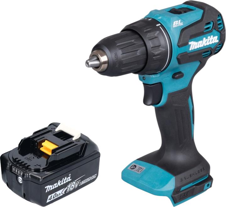 Actual product image Makita DDF 490 M1 Akku Bohrschrauber 18 V 65 Nm 1/2" Brushless + 1x Akku 4,0 Ah - ohne Ladegerät