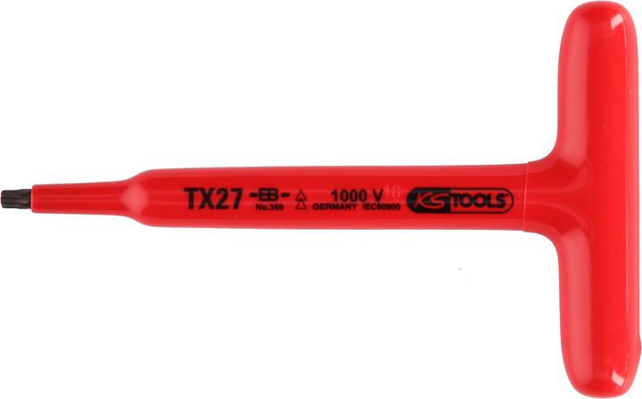 Actual product image KS Tools T-grip Torx key wrench set with protective insulation, T20, 120 mm