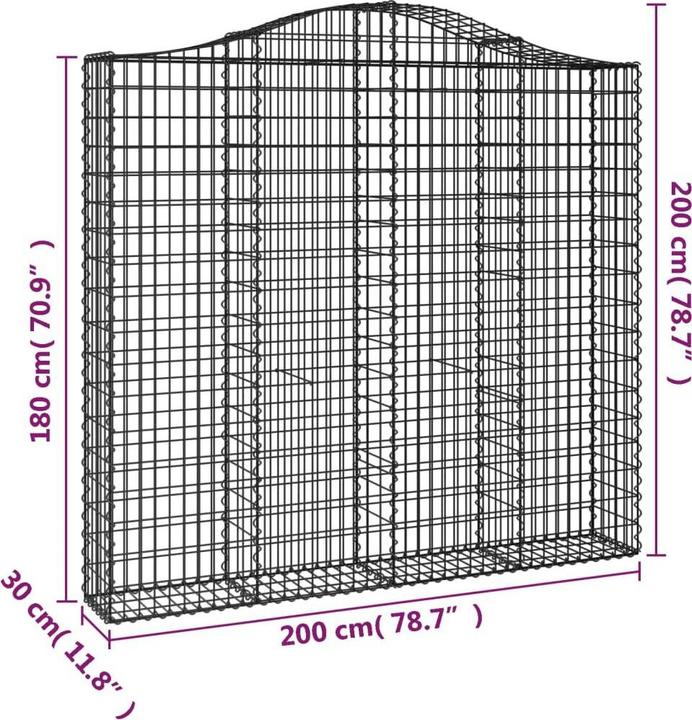 Produktbild vidaXL Gabionenkorb