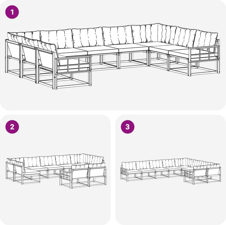 Produktbild vidaXL Outdoor-Sofa