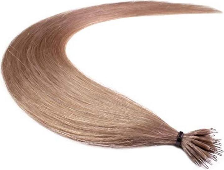 Actual product image Hair2heart Premium nanoring Real Hair Extensions Smooth 100 Strands 1g 60cm Honey Blonde (Honey blonde, 60 cm)