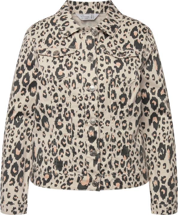 Produktbild Miamoda Jeansjacke, Leo-Muster, Hemdkragen, Langarm (56)