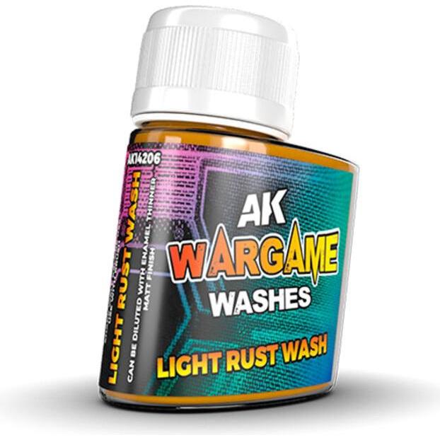 AK Interactive Pot de Wash For Wargame - Light Rust Wash (35 ml), Weiteres Gaming Zubehör, Grau