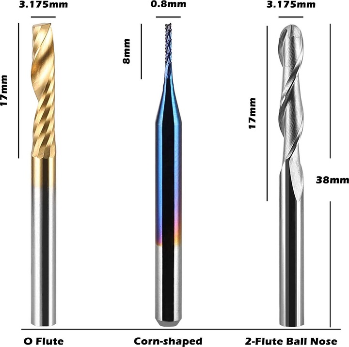 Produktbild Genmitsu 30 Stueck CNC Fraeser Router Bits