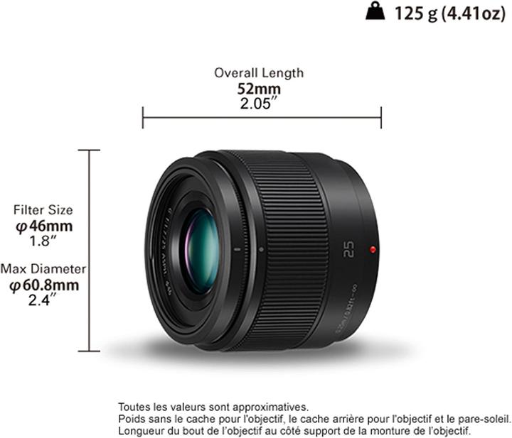Actual product image Panasonic 25mm f/1.7 ASPH. (Micro Four Thirds, Micro Four Thirds)